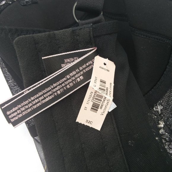 Victoria Secret Black Corset 32C - Picture 4 of 10